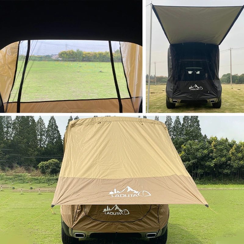 Cheap Goat Tents Car Trunk Tent Sunshade Rainproof Tailgate Shade Awning Tent for Car Self Driving Tour Extended tent Barbecue Outdoor Camping Tents 